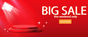 红色大促舞台背景图
