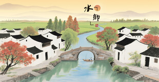 江南水乡美景图