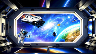 宇宙飞船立体画