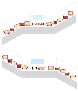 楼道文化 书法作品展示墙