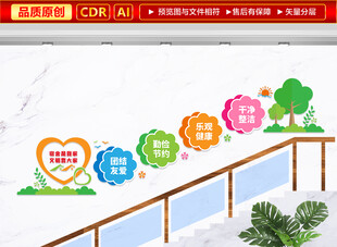 宿舍楼梯文化墙