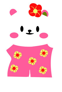 穿花衣的可爱熊猫形象