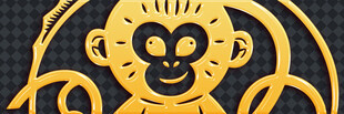 金色猴形图案