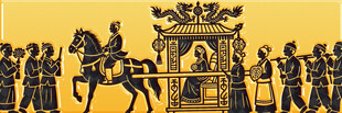 古代人物车马出行场景图