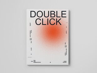 双点击概念封面设计模板样机