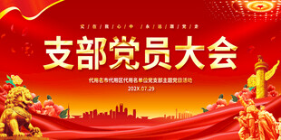 支部党员大会活动背景