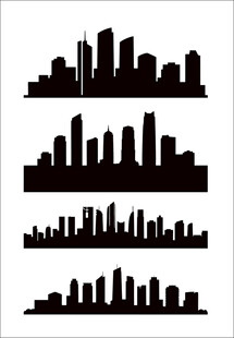 城市建筑剪影集合