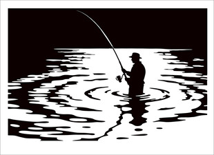 水中独钓者