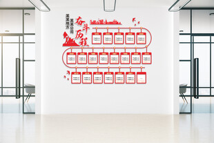 企业文化奋斗历程展板文化墙