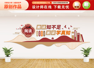 阅览室读书文化墙