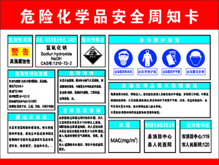 危险化学品安全周知卡