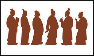 古代人物形象剪影