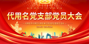 党支部党员大会场景