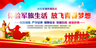 新生军训展板