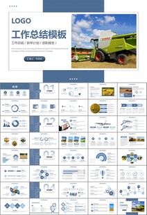 农业机械农业生产收割机PPT