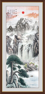 竖幅山水画