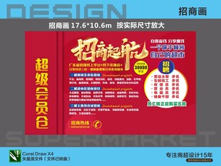 超市商场招商信息画