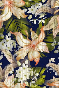 复古花卉图案布料纹理