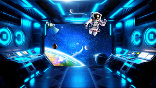 3D太空舱空间站