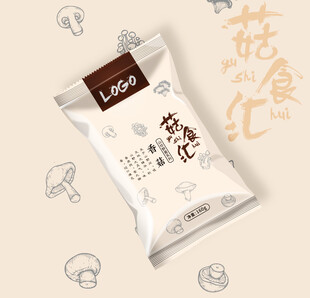 香菇包装图山珍干货茵菇包装