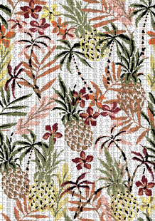 热带水果花卉图案背景