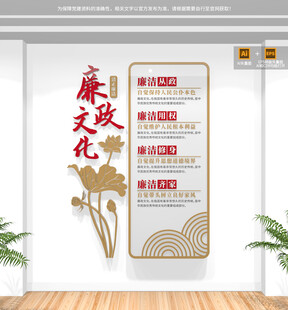 竖版廉政文化墙