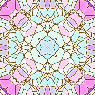 梦幻彩色几何花纹图案