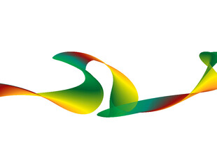 彩色飘带动感图案