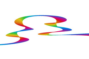 多彩抽象曲线图案