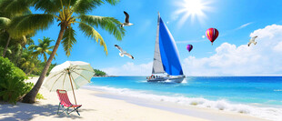 大海沙滩度假