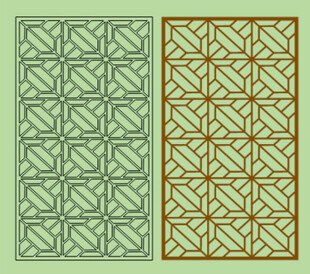 中式镂空雕花图案设计