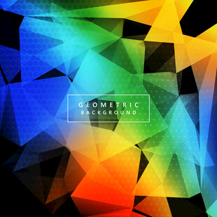 多彩几何抽象背景图案