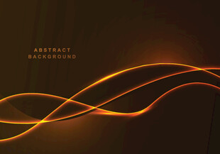 动感橙光波浪背景图