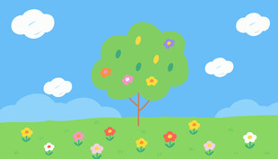 绿色小树背景图