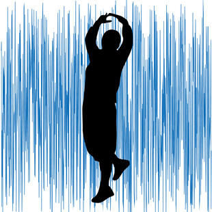 舞动的黑色剪影