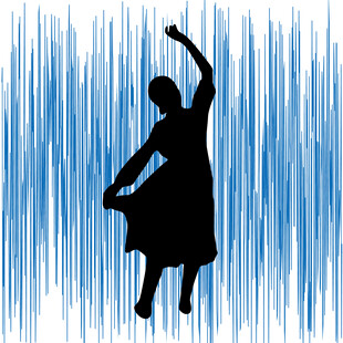 舞者剪影动感身姿