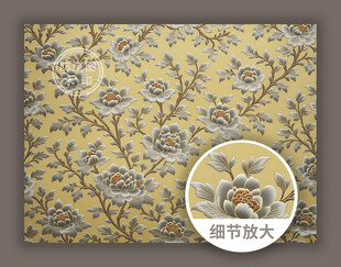 传统中式古典华丽花纹底纹图案