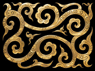 金色华丽复古花纹图案