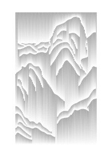 立体山水艺术图案 抽象