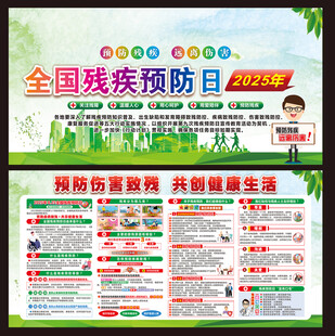 残疾预防日展板