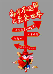 高考不退却 逆袭全世界 路牌