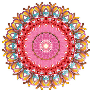 多彩曼陀罗图案
