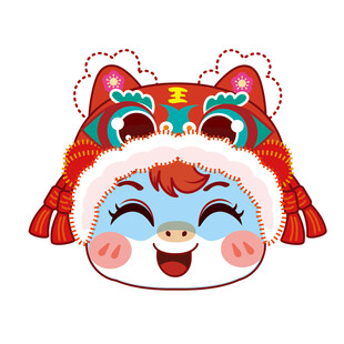 可爱小马虎头帽卡通形象