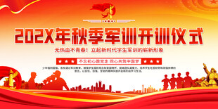 大学军训开训仪式背景