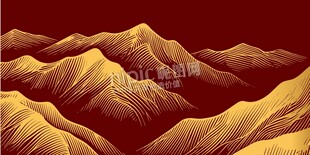 线描山川山脉背景