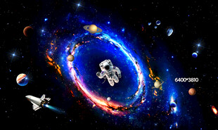 梦幻宇宙图景与星际飞船