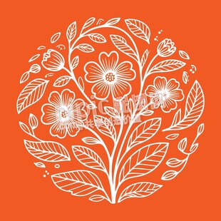 手绘花卉花纹贴纸