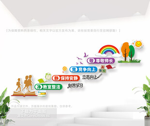 学校教室楼道文化墙