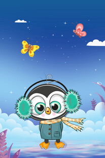 儿童房企鹅挂画