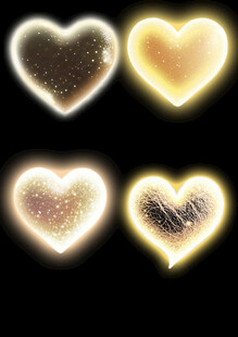 发光爱心图案